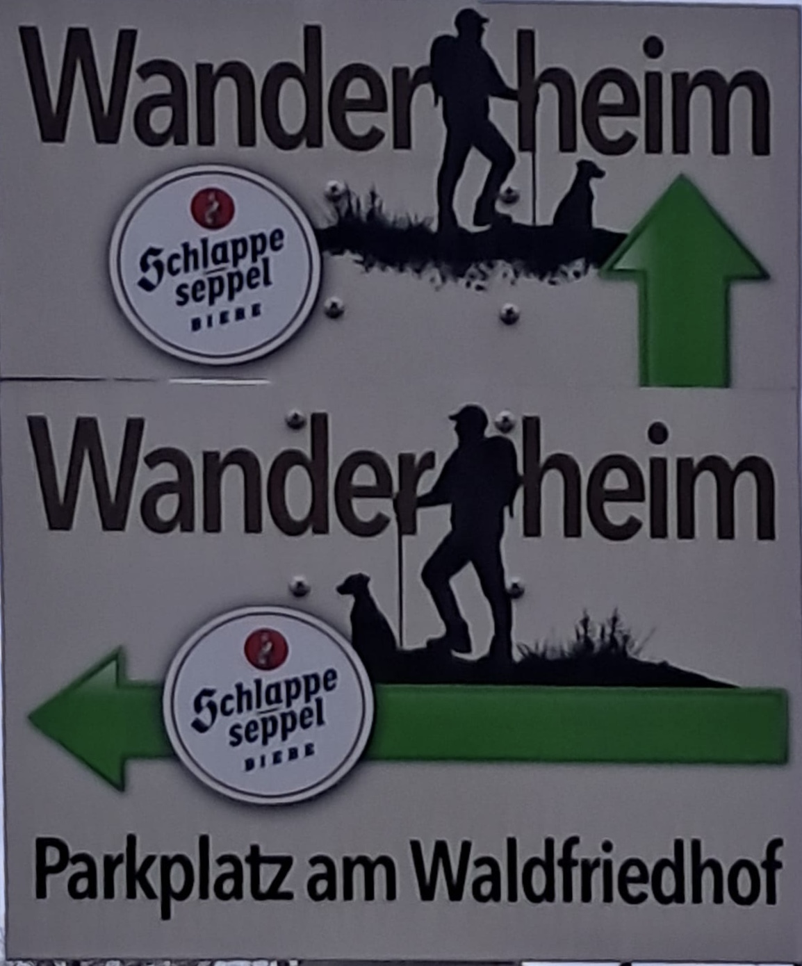 Beschilderung Wanderheim